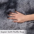 thumbnail image 2 of GlowSol 2' x 6' Hallway Runner Rug Shag Furry Runner Rug Plush Fluffy Rug Soft Rug for Nursery Playroom Home Decorative, Dark Grey, 2 of 6