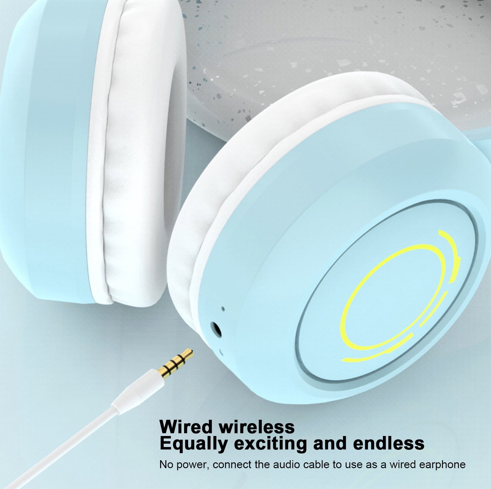 Kids Wireless Active Noise Cancelling Headphones, Bluetooth 5.4, 40H Playtime, Volume Limited 75/85/94dB, Type-C Fast Charging, Mic, Foldable for School/Travel/Airplane,Blue