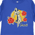 thumbnail image 4 of Inktastic Retro Hula Girl Girls Long Sleeve Toddler T-Shirt, 4 of 5