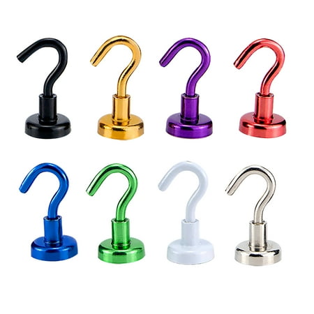 

Azhf New Arrivals 8pcs Magnetic Hook Set Strong Force For Hanging Small Door Home Decor Heavy Duty