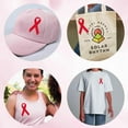thumbnail image 5 of 100pcs Cancer Awareness Brooch Lapel Pins Red Ribbon Lapel Pins Red Ribbon Brooch Prevention Micro Badge Clothing, 5 of 6