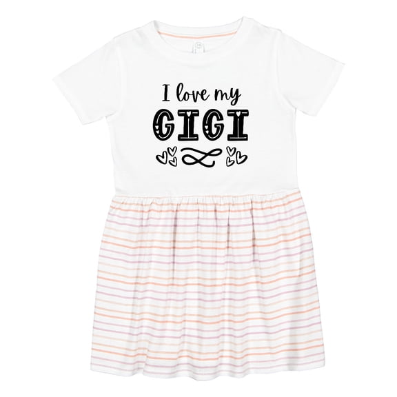 Inktastic I Love My Gigi with Hearts Girls Toddler Dress