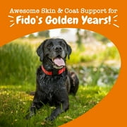 Zesty Paws Senior Advanced Skin & Coat Bites for Senior Dogs, for Healthy Skin & Coat, Chicken, 90ct