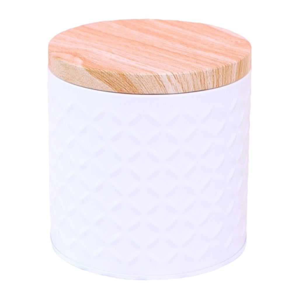 Details about   Round Metal Empty Box With Wooden Cover Storage Table Decorations House Displays