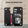 thumbnail image 4 of Compatible with Samsung Galaxy A14 5G Case Wallet with Card Slot Butterfly Embossing Flip Leather Magnetic Clasp Protective Phone Case for Samsung Galaxy A14 Case Wallet(Black-6.6 inch), 4 of 7