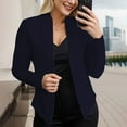 thumbnail image 2 of Vestes Décontractées pour Femmes Cardigan Léger à Manches Longues avec Poches Manteau Élégant pour Dames, 2 of 8