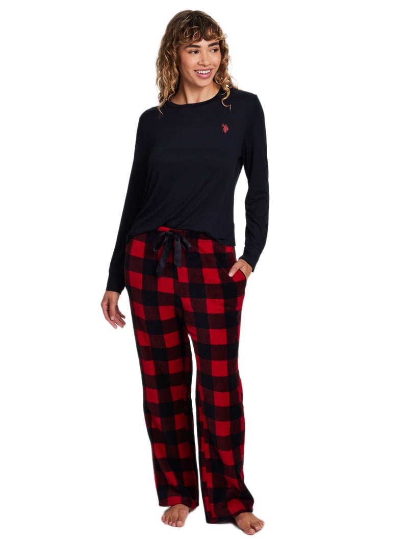 U.S. Polo Assn. Women's Giftable 2-Piece Lounge Pajama Set, Soft