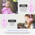 thumbnail image 2 of MEE audio KidJamz Wired Headphones w/ 3.5mm Plug, Safe Listening Kids Headset for School (Pink), 2 of 10