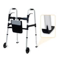thumbnail image 1 of Andador plegable iLiving Easy con cesta para la compra y esquís deslizantes: ayuda de movilidad vertical para personas mayores o adultos, plegable y de altura ajustable. Soporta hasta 159 kg. Andador, 1 of 5