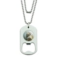 thumbnail image 1 of Fawn Baby Deer Military Dog Tag Bottle Opener Pendant, 1 of 4