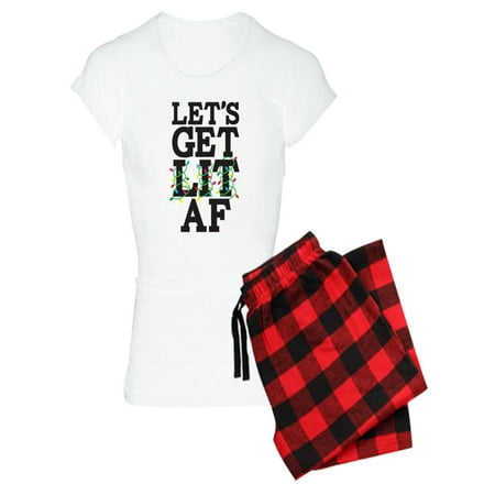 

CafePress - Lets Get Lit AF - Women s Light Pajamas