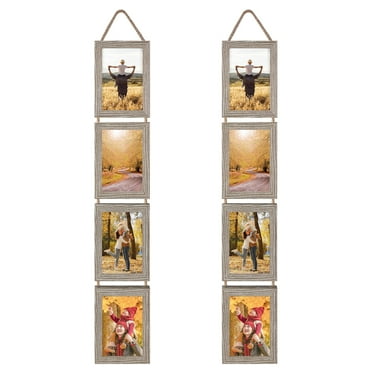 4x6 Picture Frame Collage Wall Hanging Photo Frames, Gray, Set of 2
