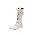 thumbnail image 2 of Tawop Womens Boots Knee High Lace Up Side Zip Round Toe Winter Boots, 2 of 9