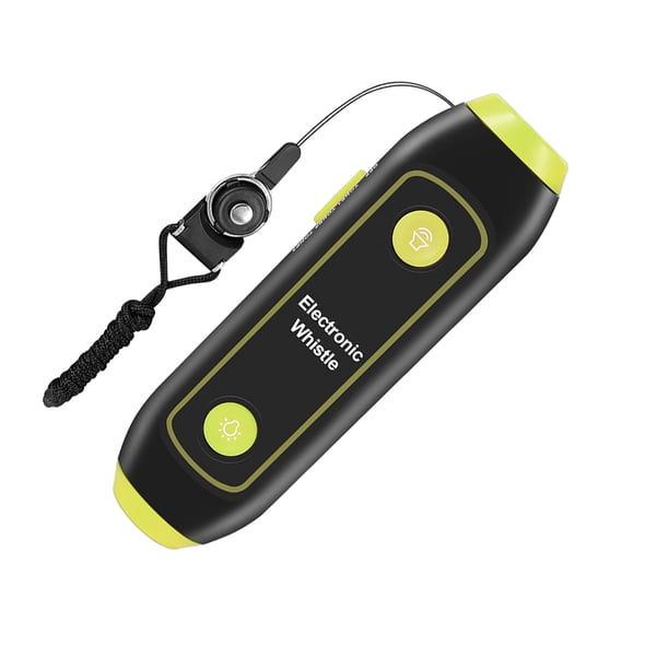 Scienceny Aplicación amplia del ABS y silbido electrónico de gran volumen para emergencias Alegría del silbido de emergencia Artesanía verde amarillo