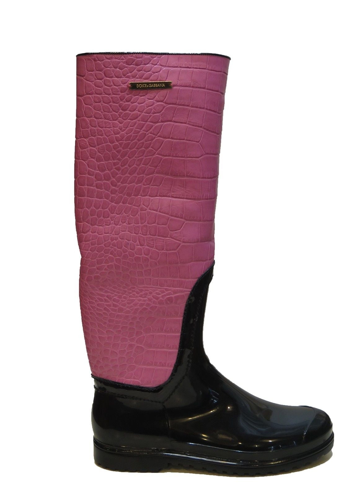 pink dolce and gabbana boots