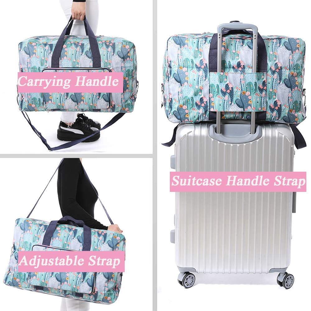 WJKB Travel Duffle Bags Sports Tote Gym Bag Shoulder Weekender Overnight Duffel Bag for Women