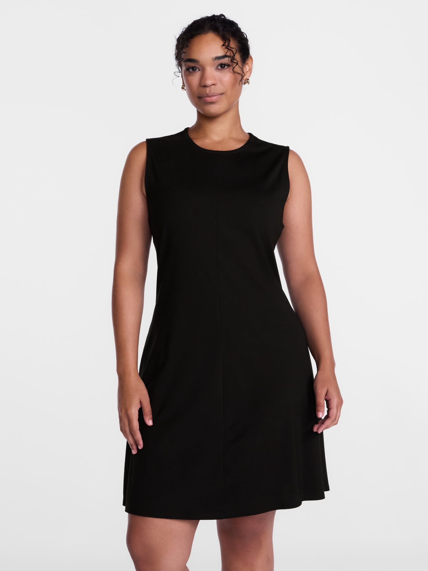Scenario Women's and Women's Plus Fit and Flare Mini Dress, Sizes XS-4X