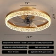 thumbnail image 2 of LUVCMFT Ceiling Fan with Lights, 19.7'' Semi Flush Mount Low Profile Fan, LED 3 Color Dimmable Reversible 6 Wind speeds Timing, Ceiling Fan with Lights Remote Control, Black, 2 of 8