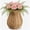 Brown, variant on Rattan Vase for Flowers, Rustic Woven Wicker Vase for Boho Home Decor, Imitation Rattan Flower Basket, Farmhouse Desktop Centerpiece for Pampas Grass, Dried Floral Arrangement(Dark Brown)