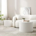 thumbnail image 5 of Williamspace Storage Round MDF Eco-Friendly P2 Particle Board Coffee Table, White, 5 of 8