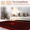 thumbnail image 2 of ODIKA 9'x12' Machine Washable Non-Slip Area Rug, Striking High Contrast Insect Illustration High Traffic Rug, Black, 36578, 2 of 7