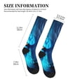thumbnail image 4 of Rateoe Futuristic Blue Light Wolf Compression Socks for Women and Men 20-30mmHg-Circulation Support Socks Knee High Nurse Pregnant Running Medical and Travel Athletic, 4 of 7