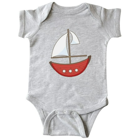 

Inktastic Red Sailboat Gift Baby Boy or Baby Girl Bodysuit