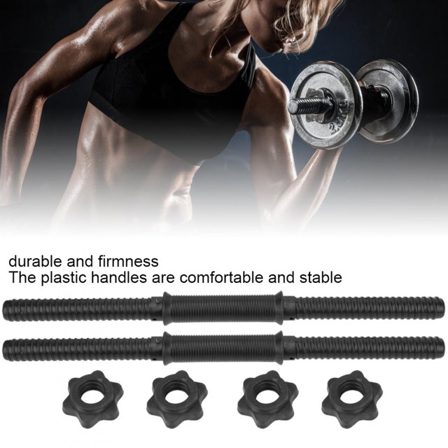 HURRISE Weight Lifting Handles,Spinlock Collar Dumbbell,(2Pcs/Set) Gym Home Training Dumbbell Bars Weight Lifting Handles with 4 Spinlock Collar