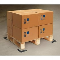 Mighty Line Floor Tape,Black,2 inx6 in,L,PK100 ANGLEBLK