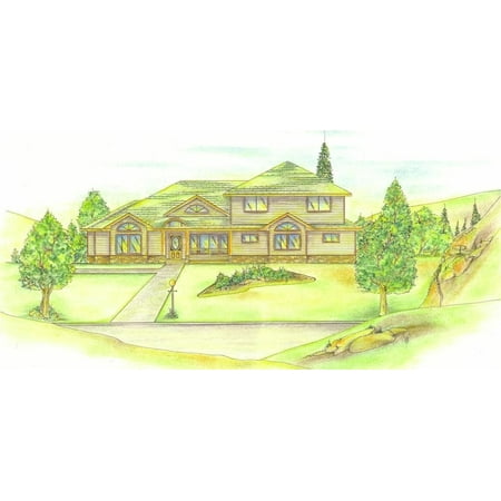 001-3051: Country Northwest 5 Bed, 4 Bath Luxury Home Plan, 3418 Sq Ft: Full Blueprints with License to Build by Home Plan Marketplace - Lesuto