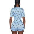 thumbnail image 2 of Combinaison à Manches Courtes à Imprimé Floral pour Femme( S/M/L/XL/XXL), 2 of 4