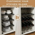 thumbnail image 4 of ASTRONAPE Rolling Mobile Kitchen Island Cart Bar with Desktop Drop Leaf Countertop, Island Table Storage Cart with 5 Wheels, Rolling Kitchen Cabinet with Power Socket and Towel Rack (Ver 2.), 4 of 9