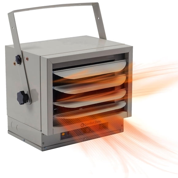 Calentador de garaje Comfort Zone de 5000 W, 240 V, montado en el techo, gris