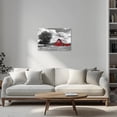 thumbnail image 3 of ZHONGYUTONG Red Barn Canvas Wall Art Farmhouse Black and White Pictures Country Rustic Farm Painting for Bathroom Bedroom Decor Framed (24.00" x 36.00"), 3 of 5