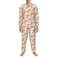 thumbnail image 3 of Yiaed Howdy Cowgirl Print Men’s Pajamas Set - Long Sleeve Button Down Sleep Shirt and Pajama Bottoms Sleepwear Set Mens Pjs Sets Men's Pajama Bottoms-, 3 of 7