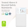 thumbnail image 2 of Delta Children Refresh 2-Stage Crib and Toddler Mattress - Breathable Cover and Core - Machine Washable - GREENGUARD Gold – Waterproof - Sustainably Sourced Core, Grey, 2 of 10