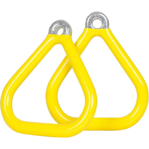 Anneaux de Trapèze Triangulaires Enduits Commerciaux avec Autocollant Logo SSS, Jaune