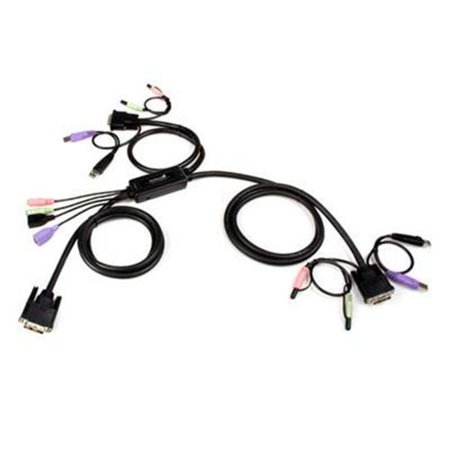 StarTech.com 2-Port USB DVI Cable KVM Switch with Audio