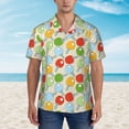 thumbnail image 2 of Pofeuu Colorful Ping Pong Rackets1 Print Hawaiian Shirt for Men Sleeves Casual Button Down Summer Beach Dress Shirts T-Shirts,X-Large, 2 of 7