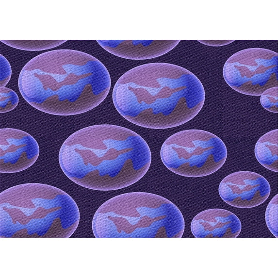 Ahgly Company Indoor Rectangle Patterned Crocus Purple Area Rugs, 6' x 9'