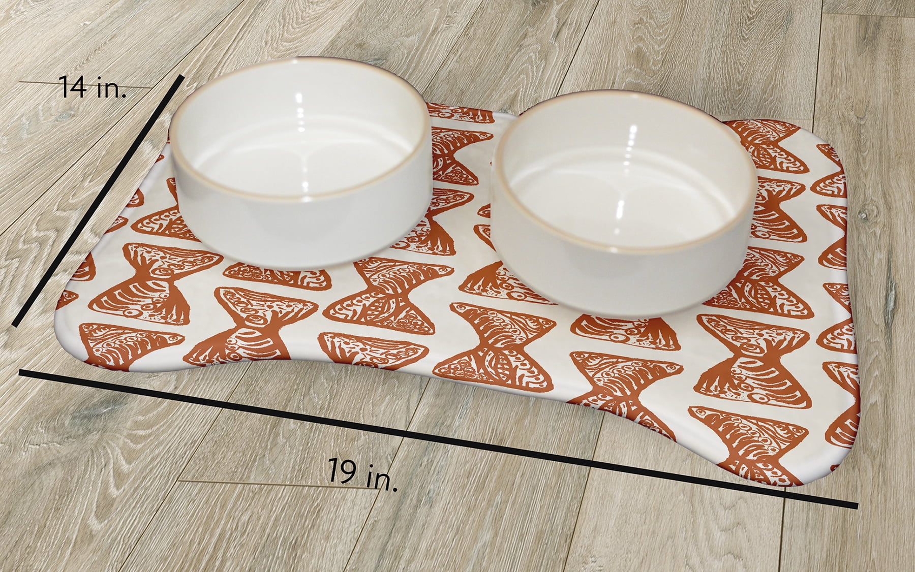 Simply Daisy Bongo Rhythm Bone Shape Pet Feeding Mat for Dogs