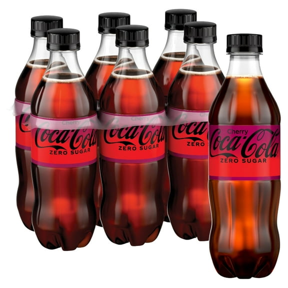 Cherry Coke Zero Sugar, Cherry Flavored Coca-Cola Diet Soda Soft Drink, 16.9 Fl Oz, 6 Pack