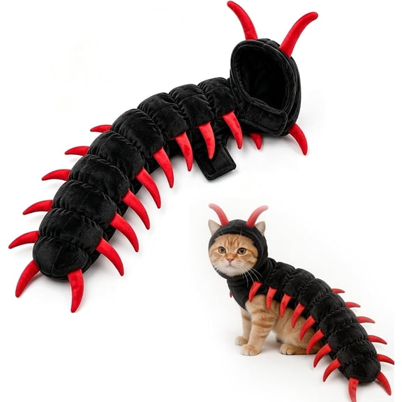 Cat Centipede Costume, Funny Centipede Halloween Outfit, Plush Pet Outfit