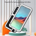 thumbnail image 2 of Samsung S22 Ultra Case Metal Bumper Silicone Case Galaxy S22 Ultra Cover Built-in Screen Protector Gorilla Glass Hybrid Military Shockproof Heavy Duty Rugged For Samsung Galaxy S22 Ultra, White, 2 of 6