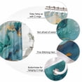 thumbnail image 3 of Teal Marble Bathroom Shower Curtains with 12 Hooks Polyester Waterproof Shower Curtain for Stalls and Bathtubs Impressionist Ink Painted Abstract Decorative Bathroom Privacy Curtain 54x78 Inches, 3 of 8