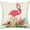 Flamingos, variant on Christmas Farmhouse Pillow Cover Flamingos Wear Santa Hats Decorative Home Cushion Cover Cotton Linen 20x20 Inch Flowers Outdoor Decor for Sofa Couch Pillowcase (Winter Flamingo)