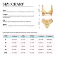 thumbnail image 5 of PAYOHTO Women's Cross Front Bikini Set with High Elasticity Soft Padding Plant Leaves Golden Yellow Bathing Suit Crop Top Swimsuit, 5 of 9