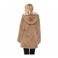 thumbnail image 2 of Dennis Basso Faux Fur Coat w/ Removable Hood in Taupe Size 1X, 2 of 4