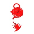 thumbnail image 4 of Cateissary Reloj de tetera campanas de salón ornamento Dial campana colgante DIY pegatina suministros para el hogar diseño moderno relojes que Decoración del hogar rojo, 4 of 6