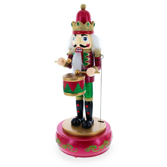 Animated Nutcracker the Drummer Musical Figurine 13 Inches